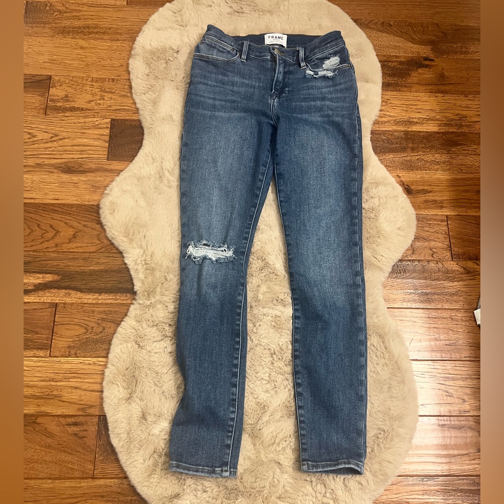Frame Denim Women's Classic Blue Skinny Jeans